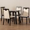 Baxton Studio Ryan Beige Upholstered and Dark Brown Finished Wood 5-Piece Dining Set 169-8033-10896 - alternate 9